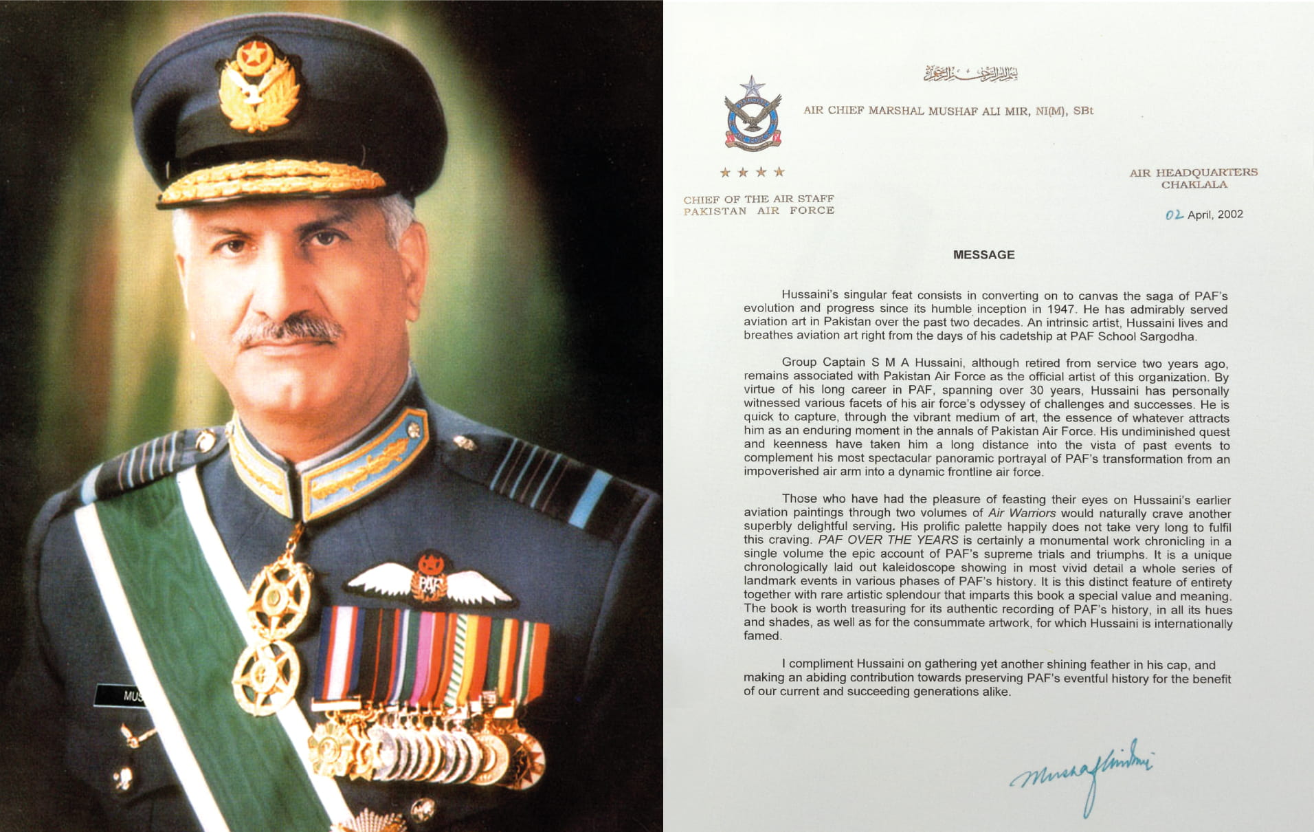 Message from Chief of the Air Staff