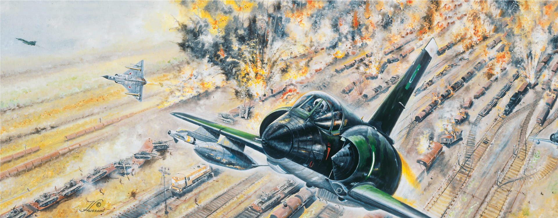 PAF PILOT DOWNS AN ISRAELI MIRAGE