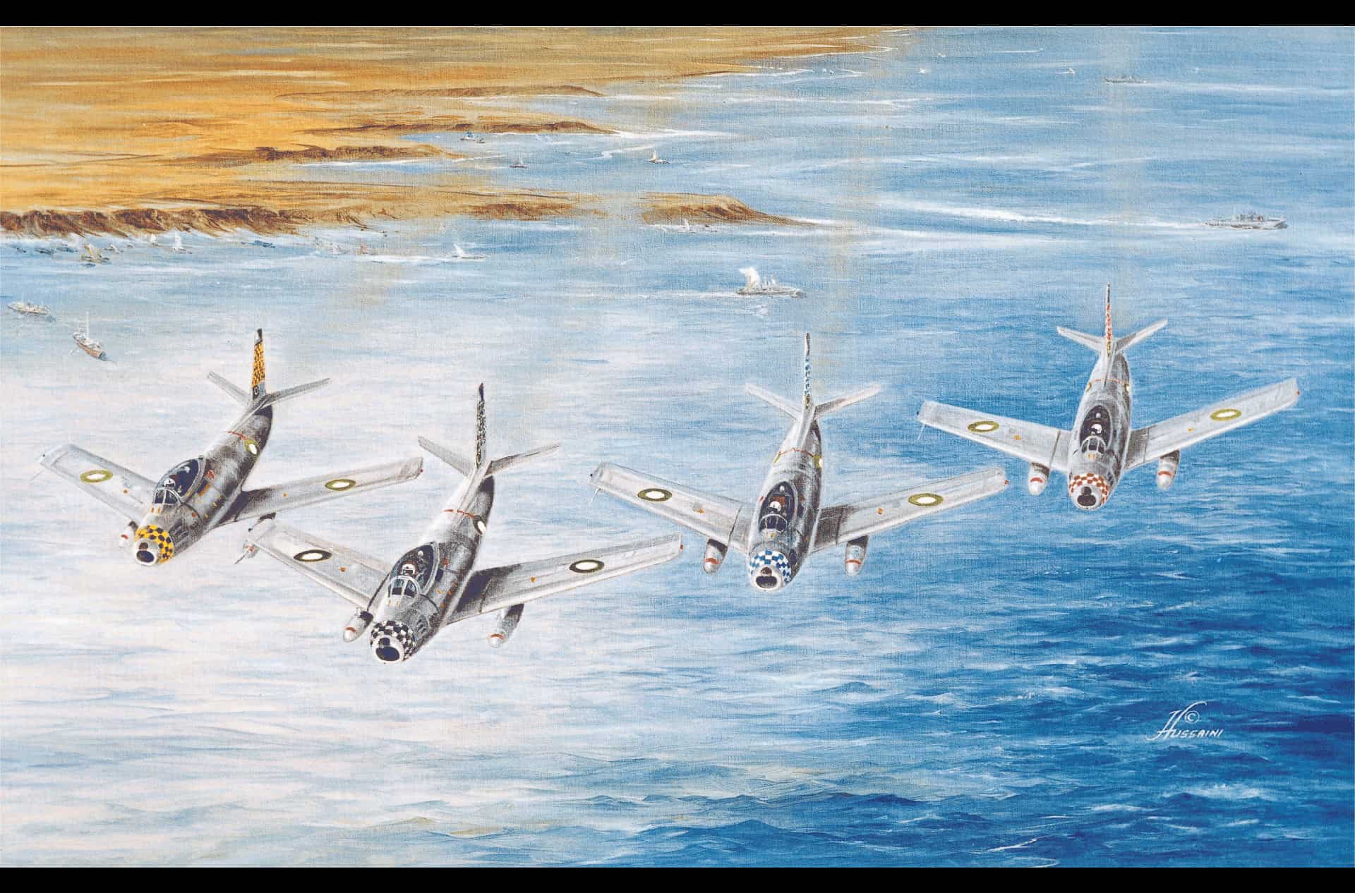 FOUR FALCONS ON A PRACTICE MISSION