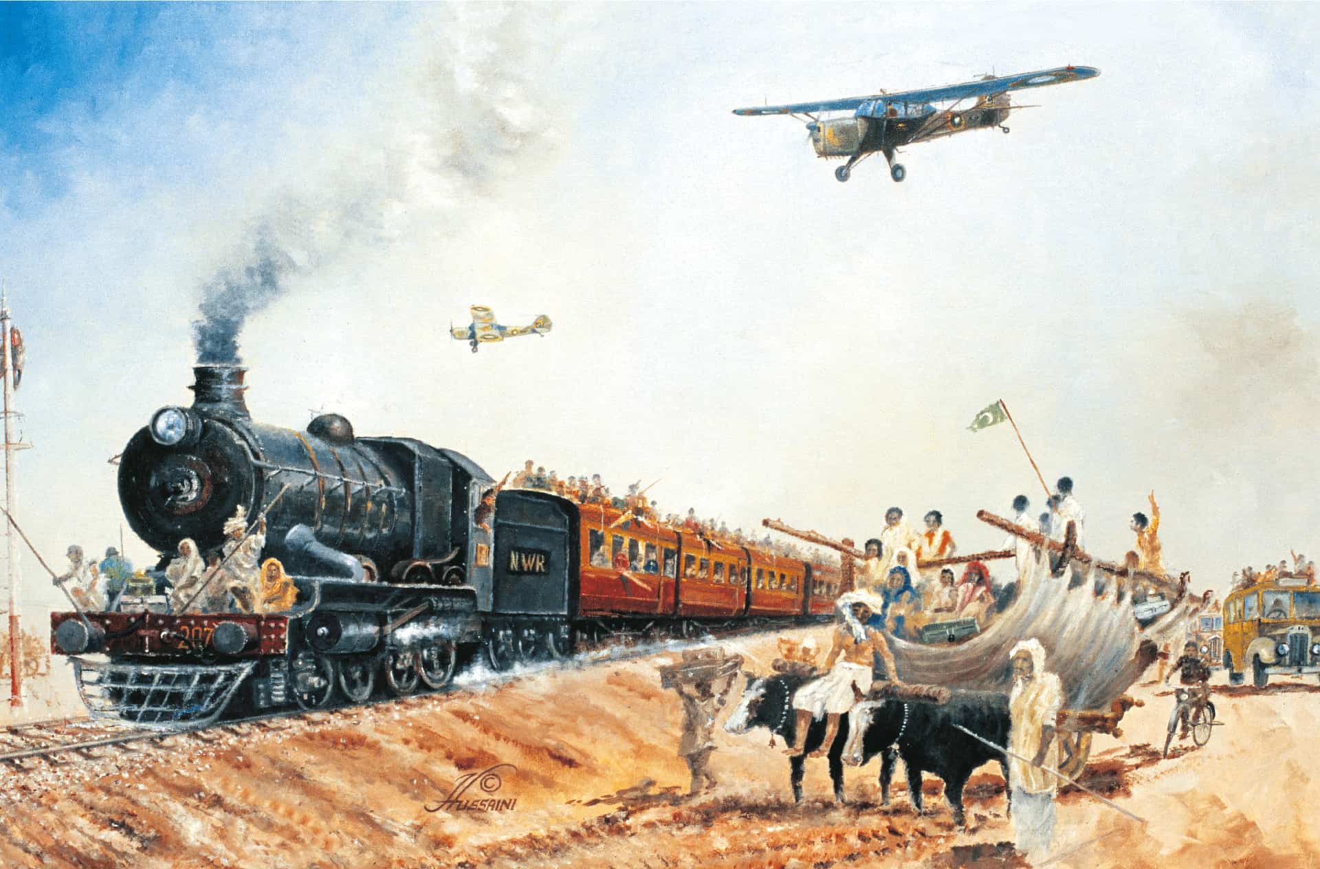 AOP AUSTERS OVER A REFUGEE TRAIN