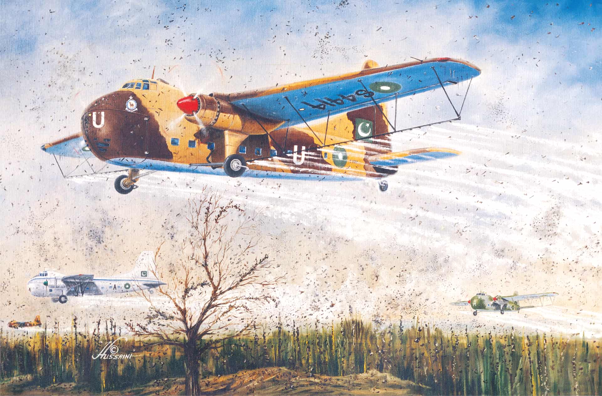 BATTLING A LOCUST STORM OVER SINDH