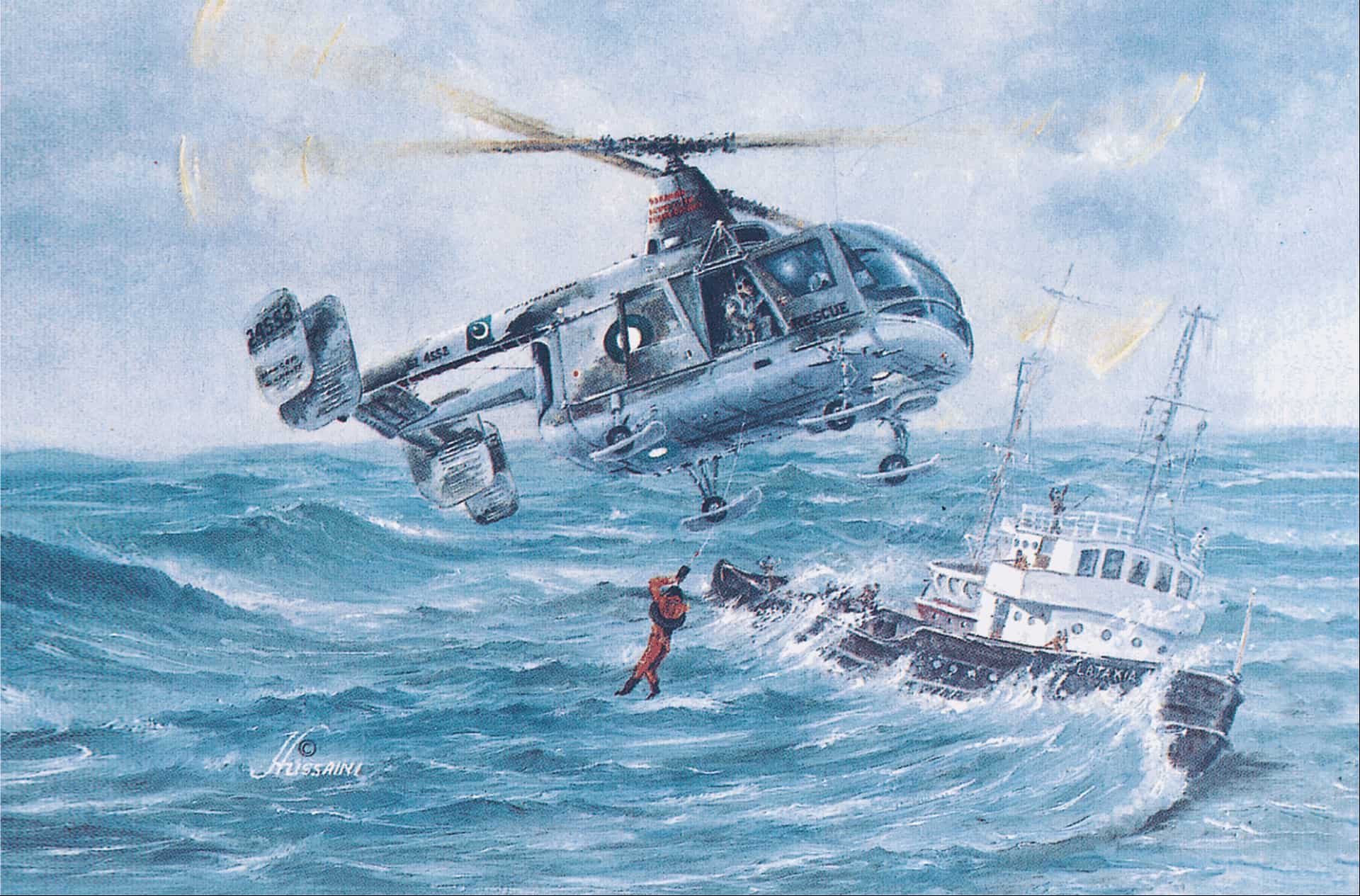 AIR RESCUE ON A SINKING SHIP