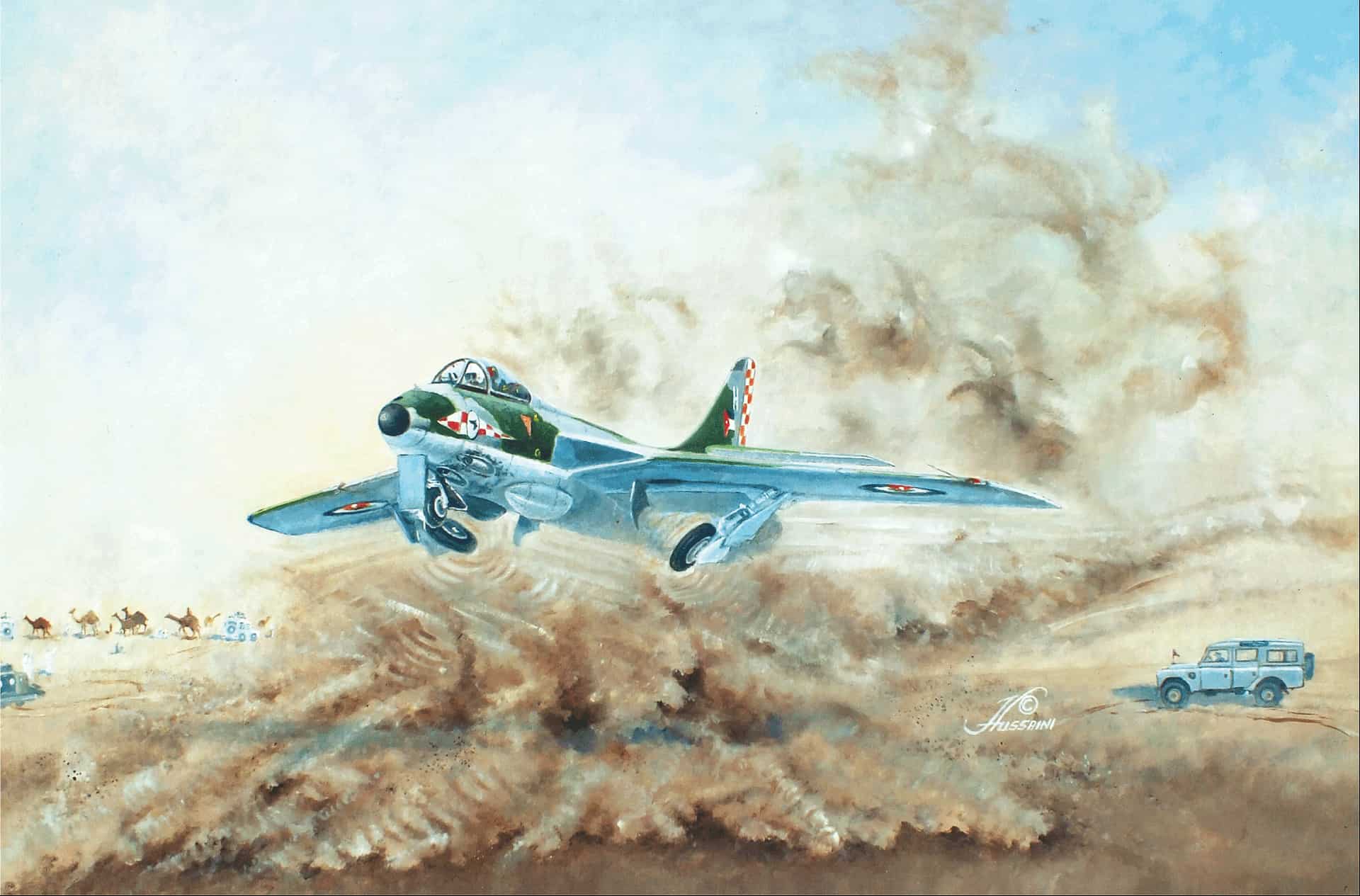 AVON POWER AND TRICKY AERODYNAMICS SAVE A HUNTER OF THE RJAF