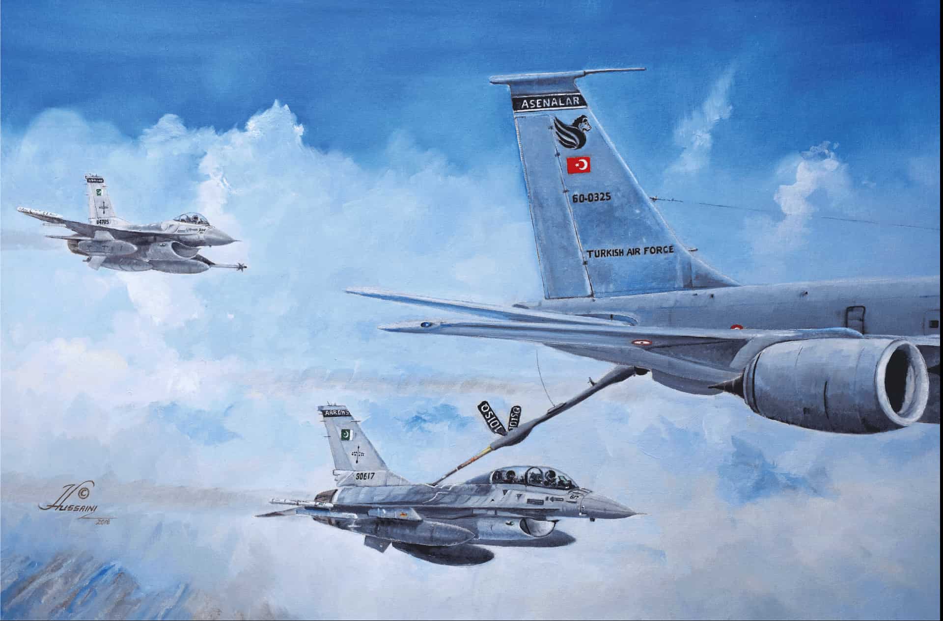 NO. 11 SQUADRON F-16s AIR-REFUEL FROM TURKISH AIR FORCE KC-135 IN EXERCISE “ANATOLIAN EAGLE 2016”