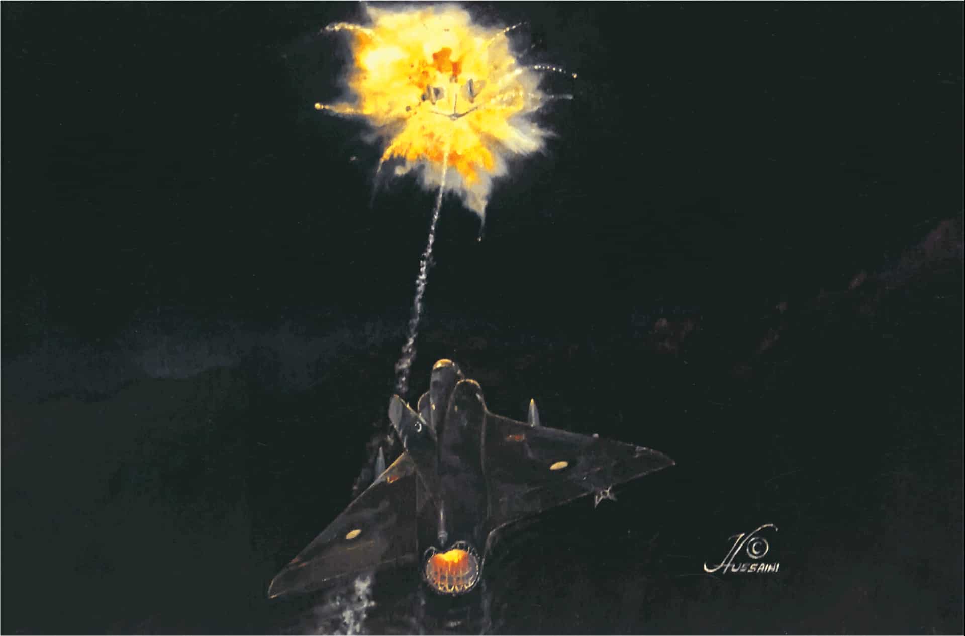 NO.5 SQUADRON MIRAGE DOWNS AN IAF CANBERRA ATTACKING MIANWALI