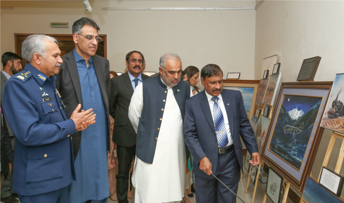Asad Qaiser the Speaker National Assembly opens the exhibition
