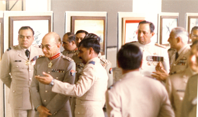 Exhibition 1984 opened by Gen. Rahimuddin