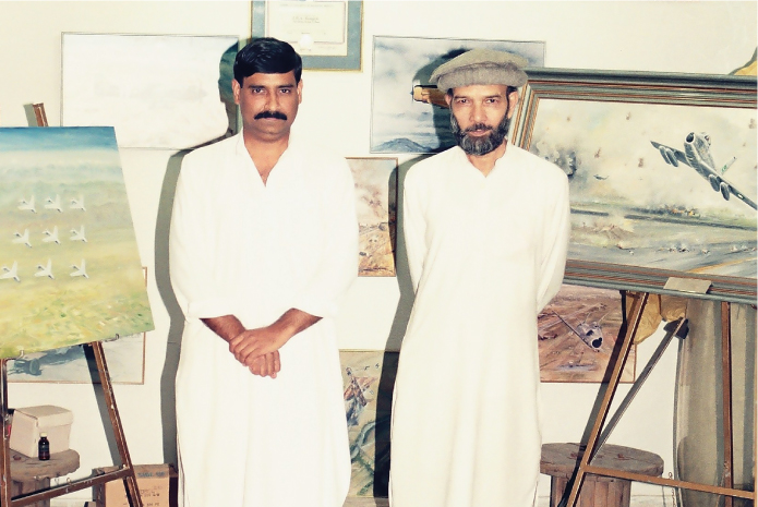 MM Alam in Hussaini's Studio