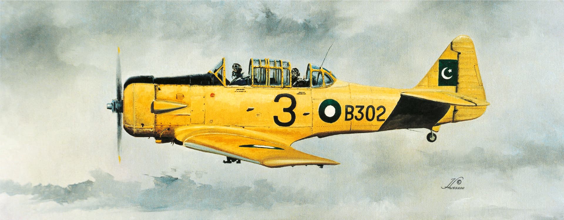 Harvard 2B - Aviation art by Hussaini