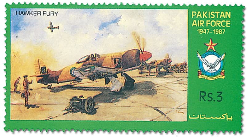Hawker Fury Stamp